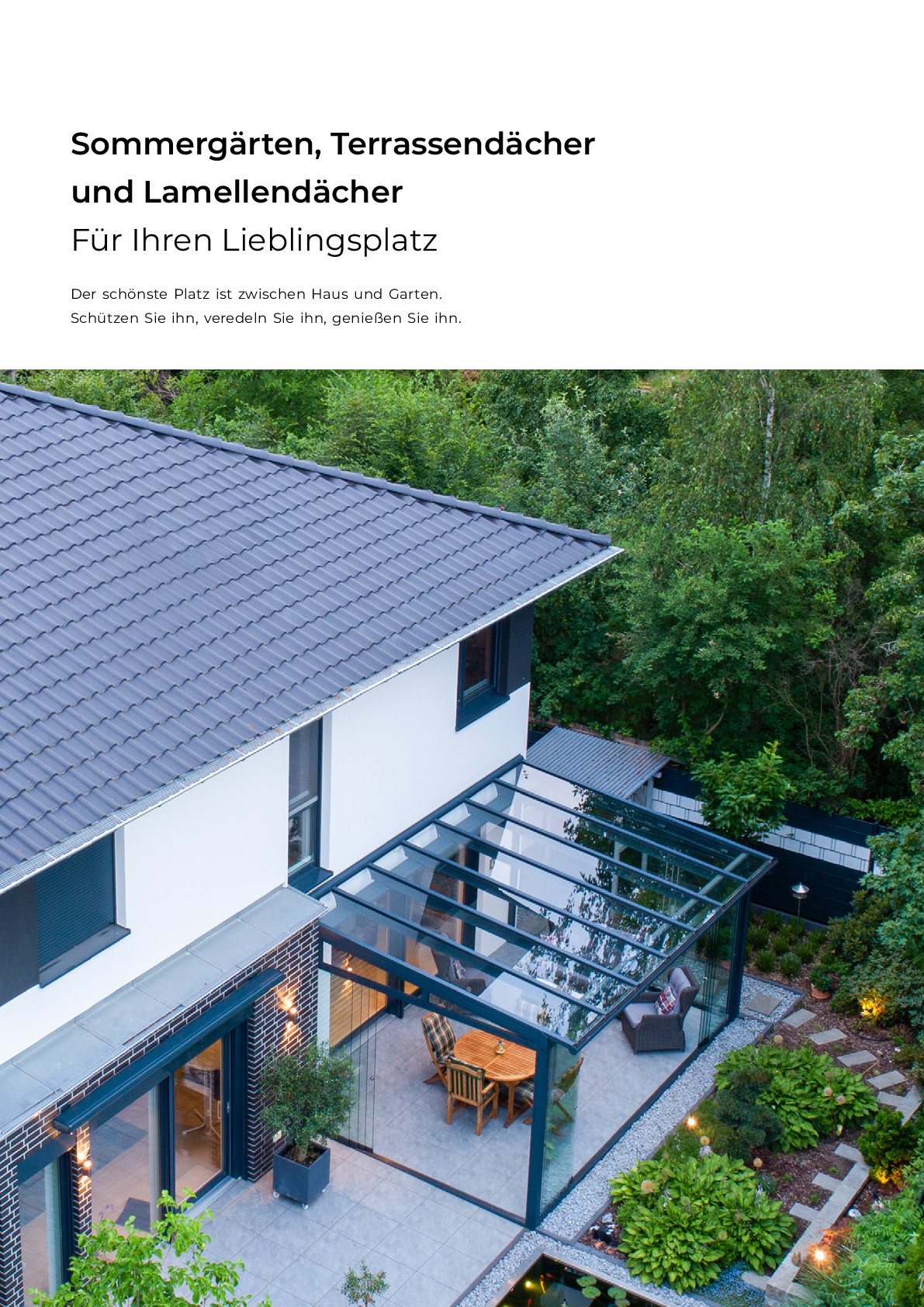 Vorschaubild von Dokument: Sommergärten, Terrassendächer und Lamellendächer