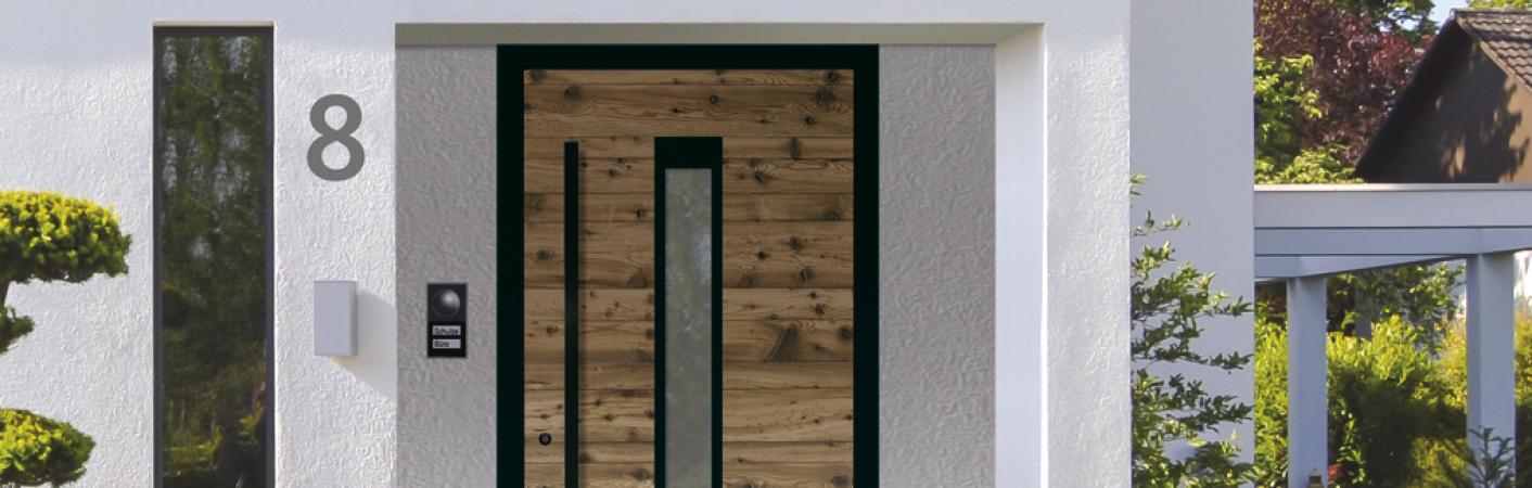 Noblesse Eingangstür mit Holzoptik